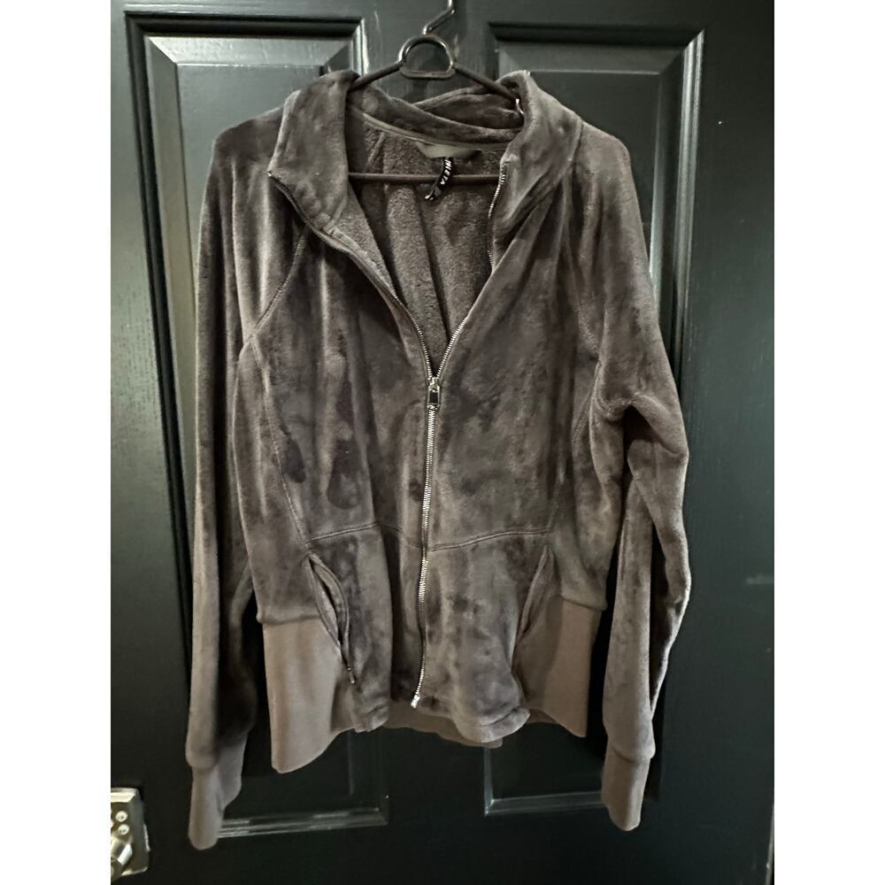 Athleta Women's Brown Cloud Fleece Full Zip Jacket Size XL - Picture 3 of 8